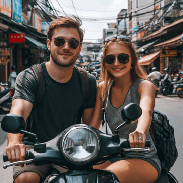 u3845898955_happy_couple_driving_on_scooter_in_bangkok_--v_6._fb51f2d5-578e-4db9-a067-2557580ff18d_3