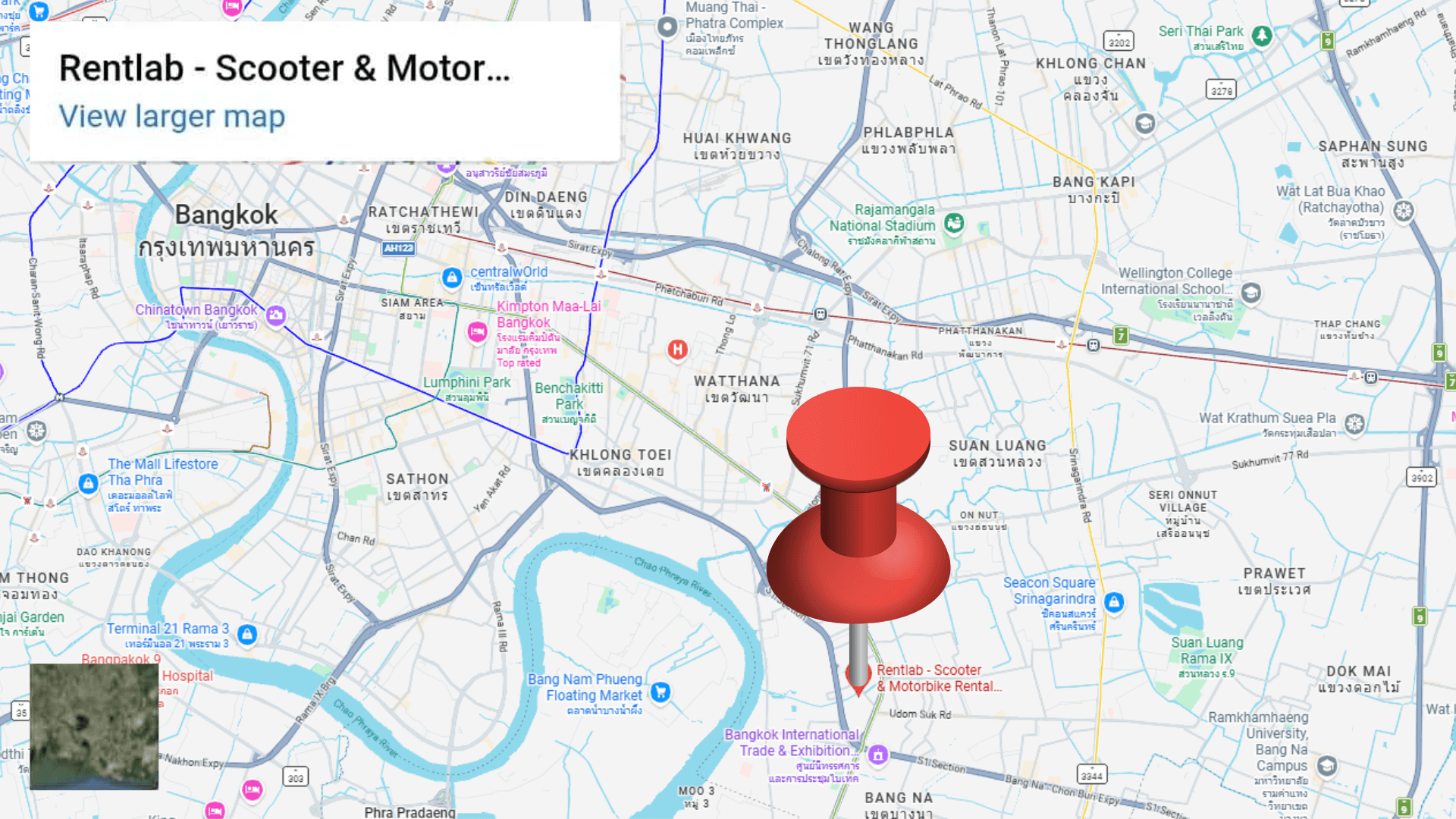 RentLab location map near BTS Udom Suk